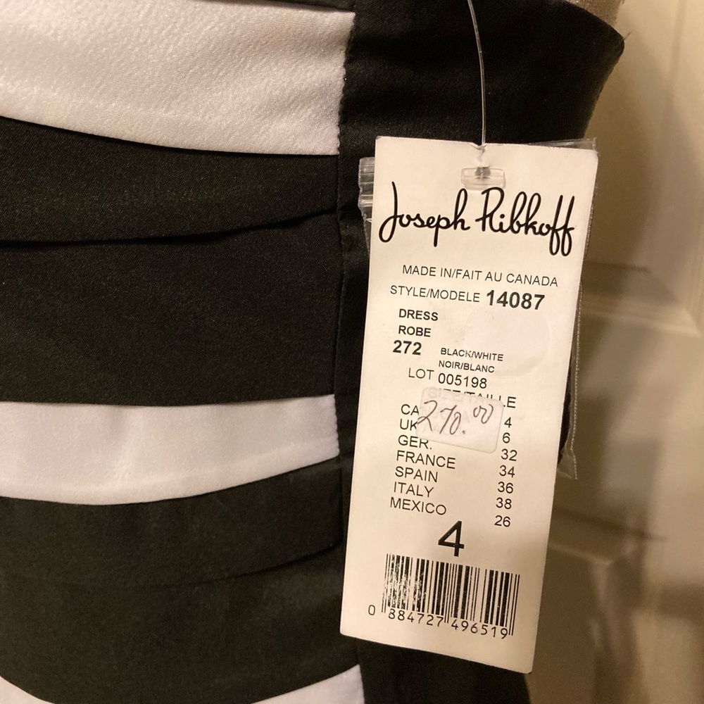 Joseph Ribkoff black/white dress size 4 - Worn only once - Picture 2 of 7